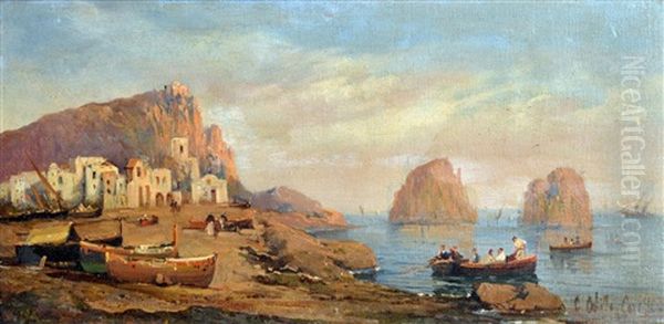 Panorama Dal Golfo Oil Painting by Consalvo Carelli