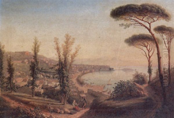 View Of Naples Oil Painting by Consalvo Carelli