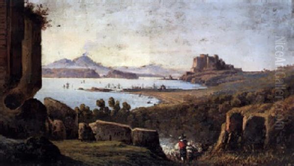 Castello Di Baja Oil Painting by Consalvo Carelli