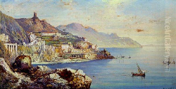 Amalfi, Italy Oil Painting by Consalvo Carelli