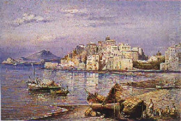 Pescatore A Pozzuoli Oil Painting by Consalvo Carelli