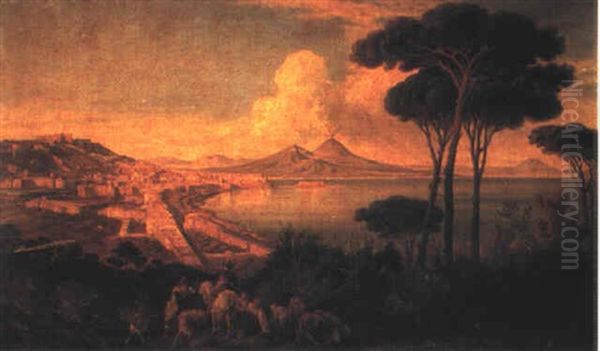 An Extensive View Of The Bay Of Naples by Consalvo Carelli