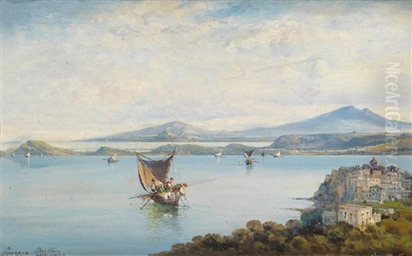 Fischer Bei Pozzuoli Oil Painting by Giuseppe Carelli