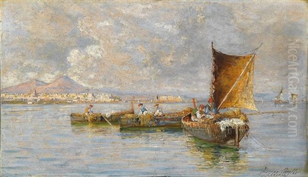 Neapel Und Capri Oil Painting by Giuseppe Carelli