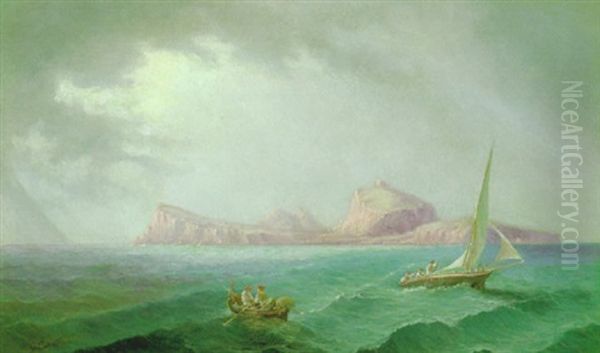 Fischerboote Vor Der Insel Capri by Giuseppe Carelli