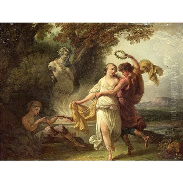 La Danse De Bacchus Oil Painting by Jacques Philippe Caresme