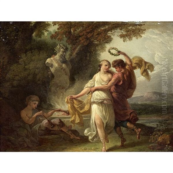 La Danse De Bacchus Oil Painting by Jacques Philippe Caresme