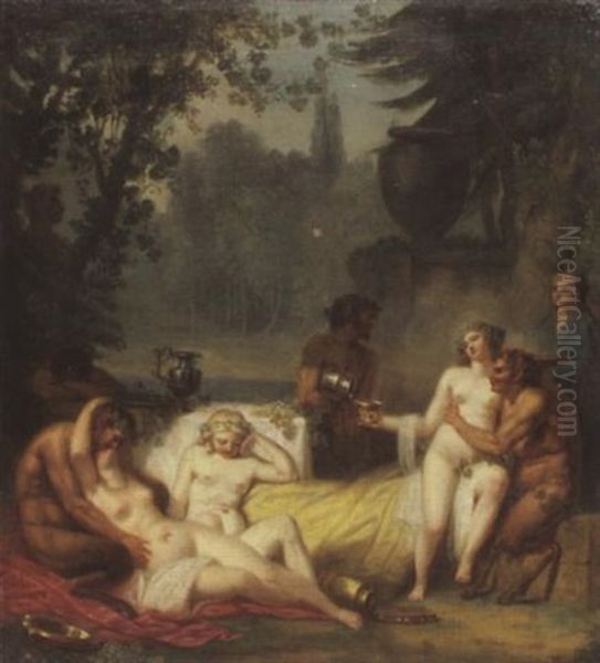 Nymphen Und Sartyre Oil Painting by Jacques Philippe Caresme