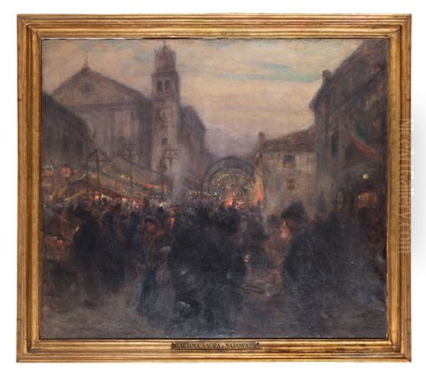 L'ultima Sagra A Saronne Oil Painting by Vittore Antonio Cargnel