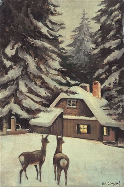 Verso Il Natale Oil Painting by Vittore Antonio Cargnel