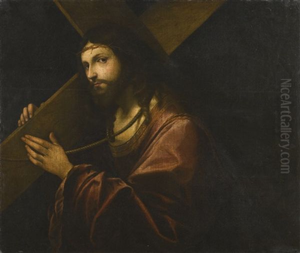 Christ Carrying The Cross Oil Painting by Giovanni Cariani