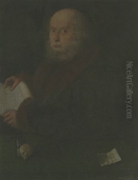 Portrait Of An Old Man From Nuremberg Oil Painting by Giovanni Cariani