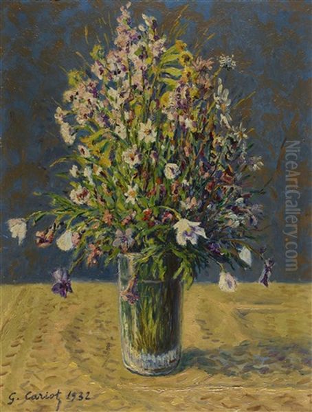 Bouquet De Fleurs Oil Painting by Gustave Camille Gaston Cariot