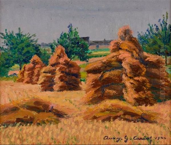 Gathered Wheat by Gustave Camille Gaston Cariot