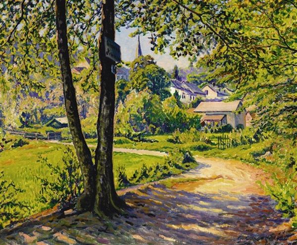 Chemin De Village Oil Painting by Gustave Camille Gaston Cariot