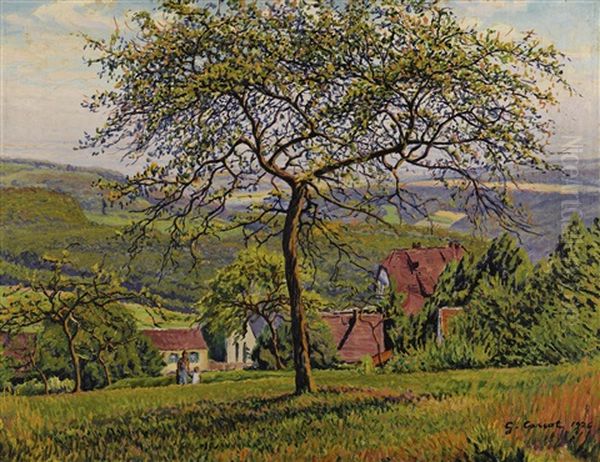 Balade Dans Le Verger Oil Painting by Gustave Camille Gaston Cariot