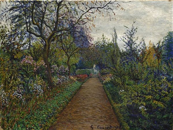 Jardin Fleuri Oil Painting by Gustave Camille Gaston Cariot