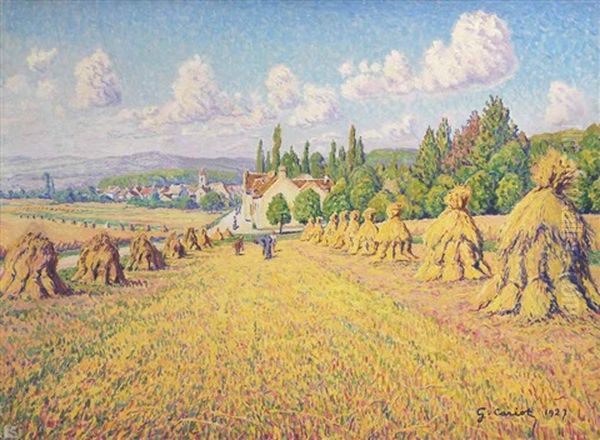 Les Meules Oil Painting by Gustave Camille Gaston Cariot