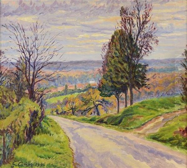 Country Road Oil Painting by Gustave Camille Gaston Cariot