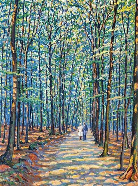 Georgenborn Sous Bois Oil Painting by Gustave Camille Gaston Cariot