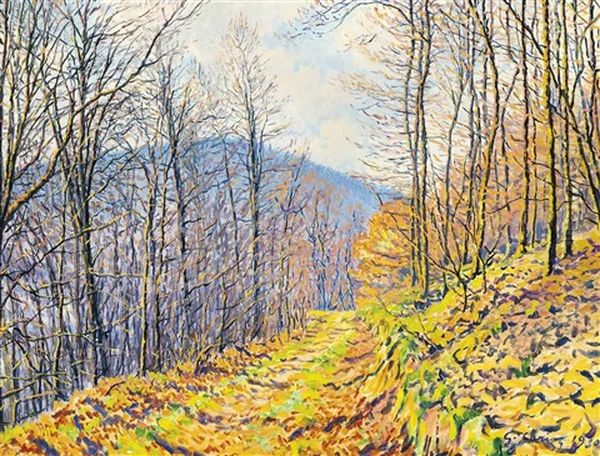 Georgenborn En Foret Oil Painting by Gustave Camille Gaston Cariot