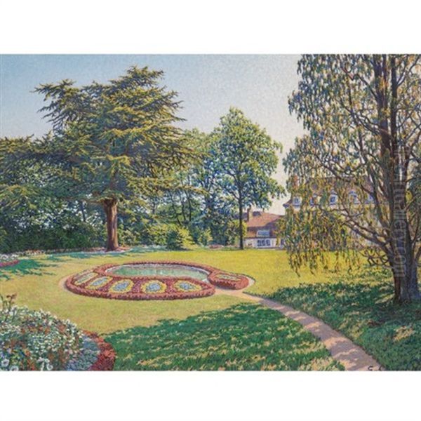 Le Parc Du Chateau Oil Painting by Gustave Camille Gaston Cariot