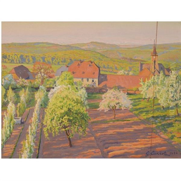 Printemps A Georgenborn Oil Painting by Gustave Camille Gaston Cariot