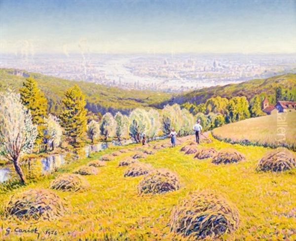 Vue De Mayence Oil Painting by Gustave Camille Gaston Cariot