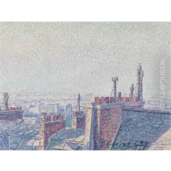 Les Toits De Paris Oil Painting by Gustave Camille Gaston Cariot