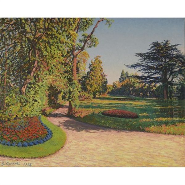 Jardin En Ete Oil Painting by Gustave Camille Gaston Cariot