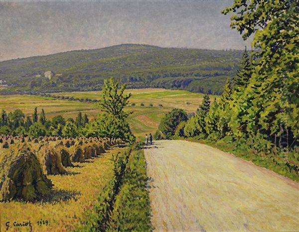 Sommertag Auf Dem Lande Oil Painting by Gustave Camille Gaston Cariot