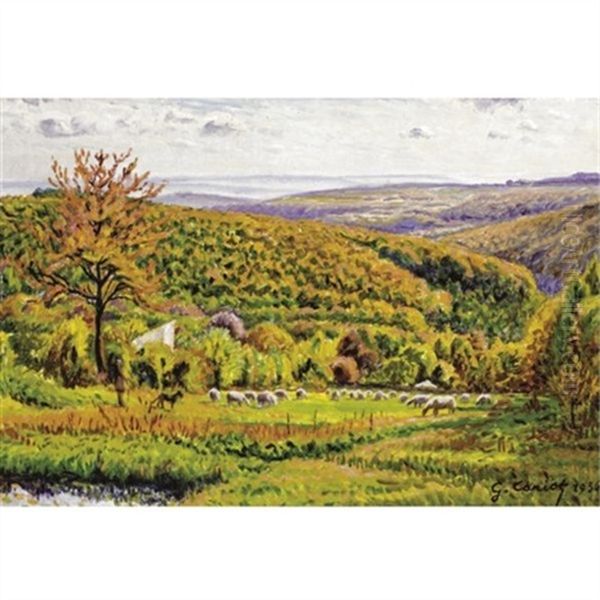 Paysage Oil Painting by Gustave Camille Gaston Cariot