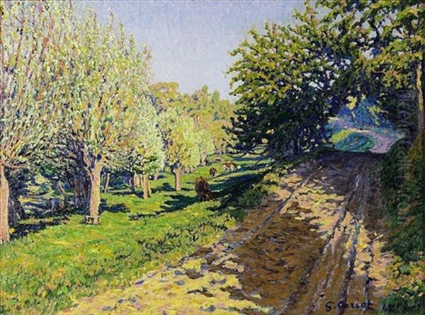 La Route De Campagne Oil Painting by Gustave Camille Gaston Cariot