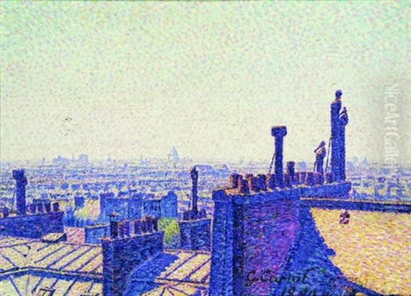 Les Toits De Paris Le Matin Oil Painting by Gustave Camille Gaston Cariot