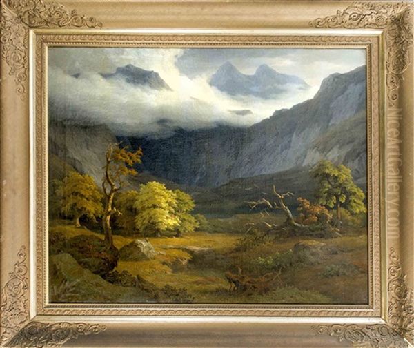 Der Watzmann Oil Painting by Adolf Carl