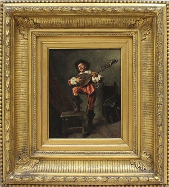 Der Troubadour Oil Painting by Onorato Carlandi