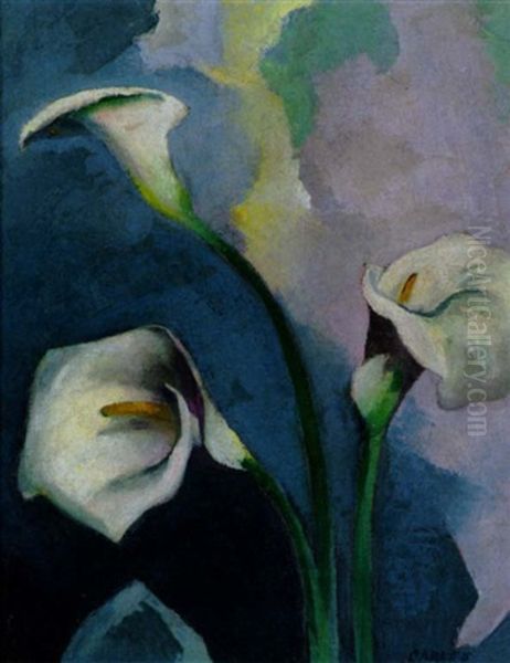 Calla Lilies Oil Painting by Arthur Beecher Carles