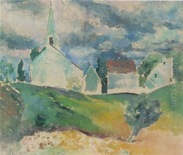 Country Church Oil Painting by Arthur Beecher Carles