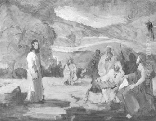 Christ And The Pharisees Oil Painting by Arthur Beecher Carles