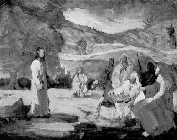 Biblical Scene Oil Painting by Arthur Beecher Carles