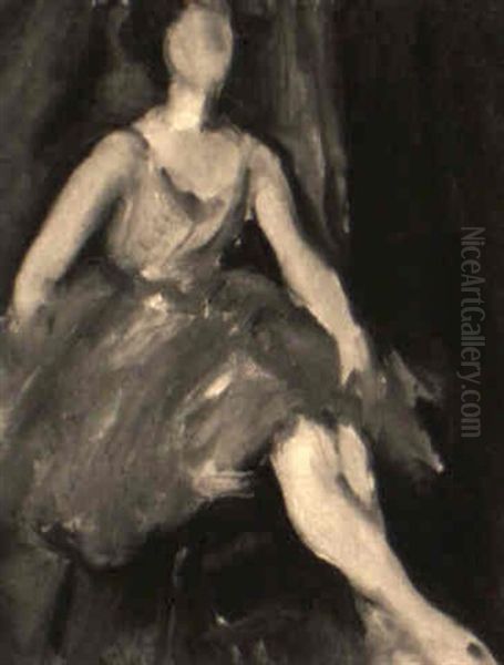 Seated Female Figure Oil Painting by Arthur Beecher Carles