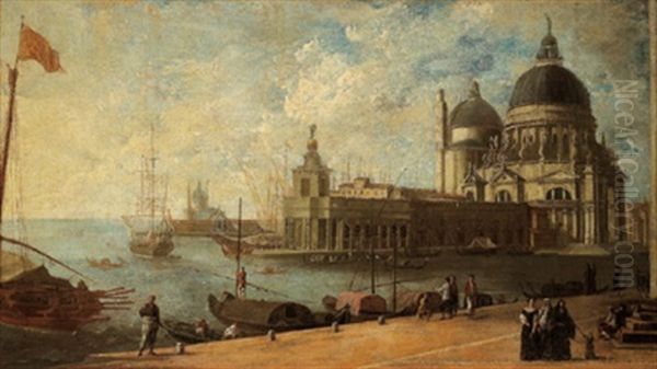 Veduta Del Canal Grande, Dalla Piazzetta, Verso Santa Maria Della Salute Oil Painting by Luca Carlevarijs