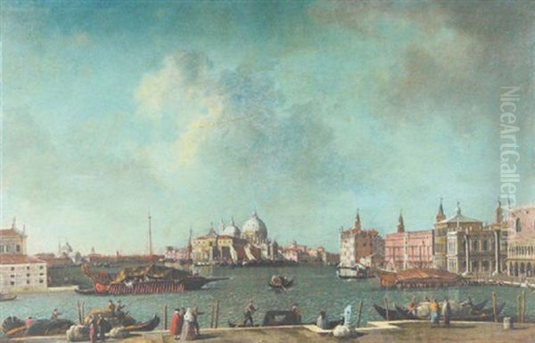 Anfang Des Canale Grande Und Eingang In Die Stadt Oil Painting by Luca Carlevarijs