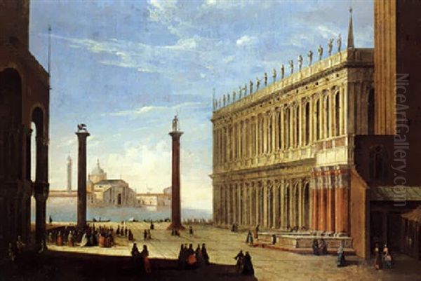 Veduta Della Piazzetta De S. Marco Oil Painting by Luca Carlevarijs