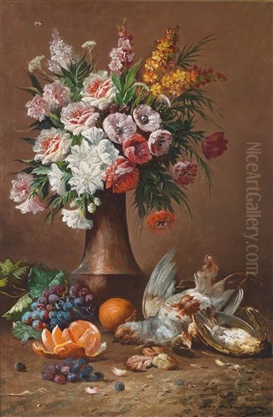 Stillleben Mit Blumen Oil Painting by Max Carlier