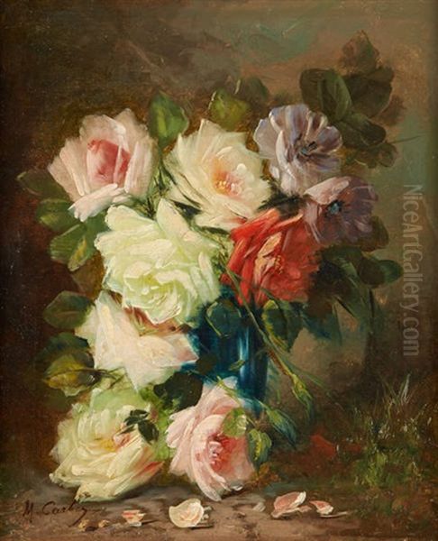 Composition Aux Roses Oil Painting by Max Carlier