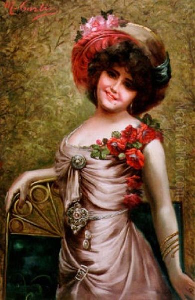 Elegante Au Chapeau Oil Painting by Max Carlier