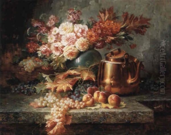 Fruits Et Fleurs Oil Painting by Max Carlier