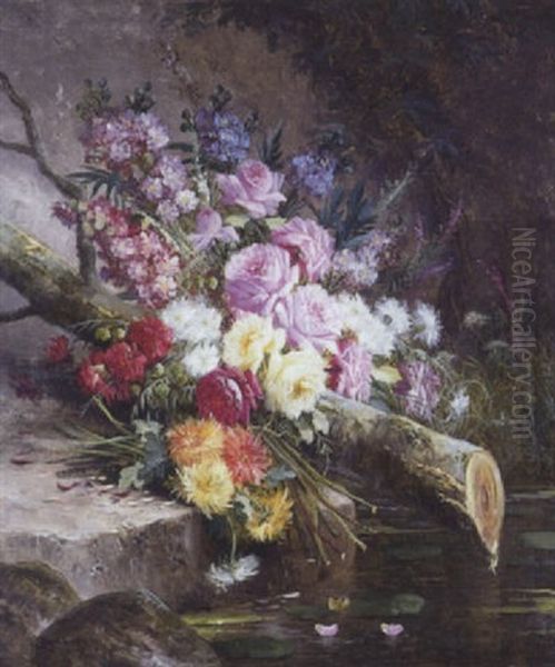 Jetee De Fleurs Oil Painting by Modeste (Max) Carlier