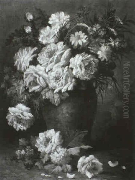 Blumenstilleben Oil Painting by Modeste (Max) Carlier